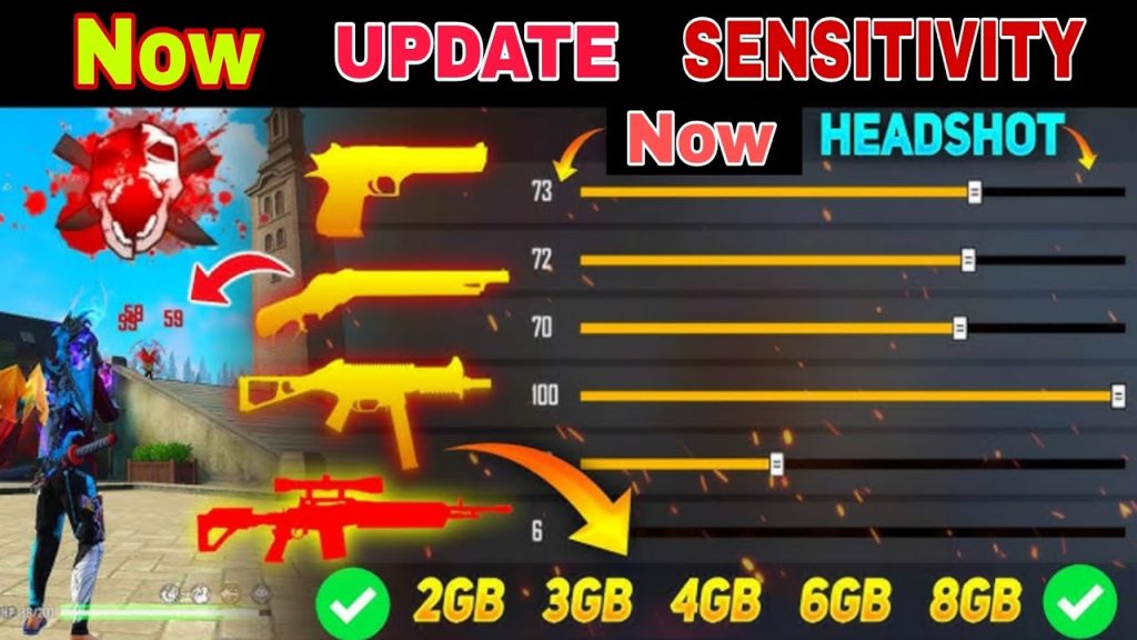 best free fire sensitivity settings for headshot Free Fire 2x scope sensitivity slider