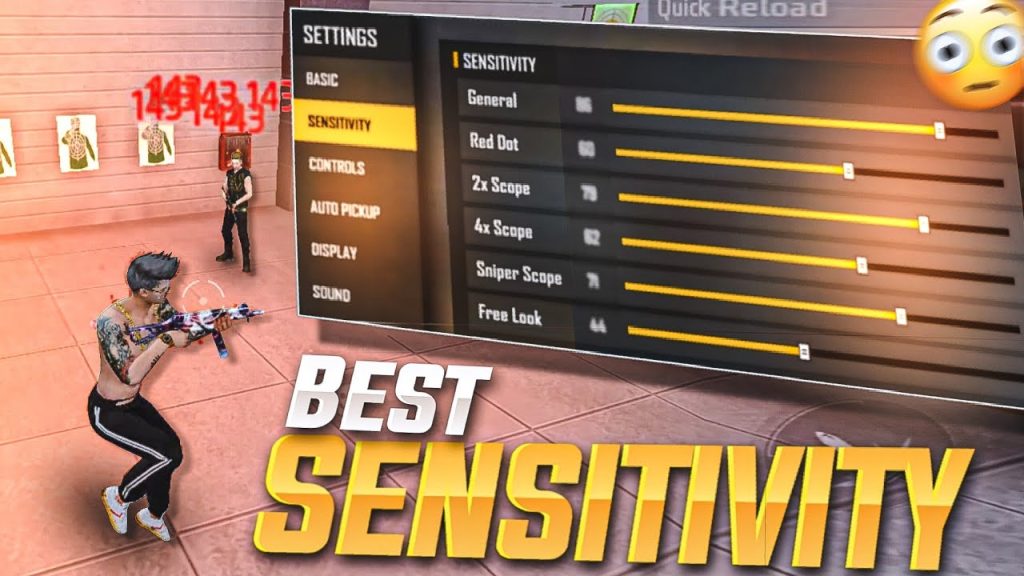 best free fire sensitivity settings for headshot Free Fire sensitivity settings screen mobile