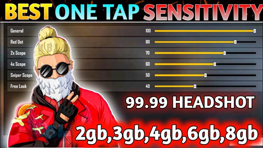 best free fire sensitivity settings for one tap Free Fire red dot sensitivity settings close up