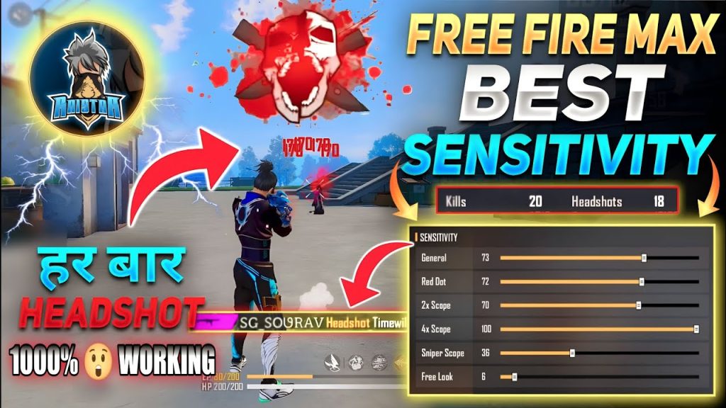 free fire max sensitivity settings with dpi Free Fire Max training ground aim testing