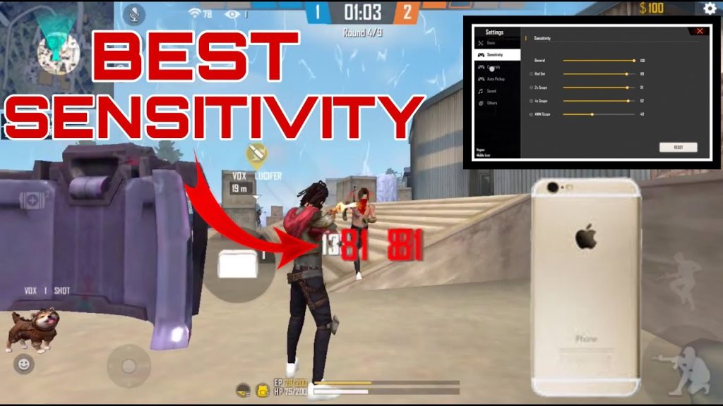 free fire max sensitivity settings with dpi Phone DPI settings menu screenshot for gaming