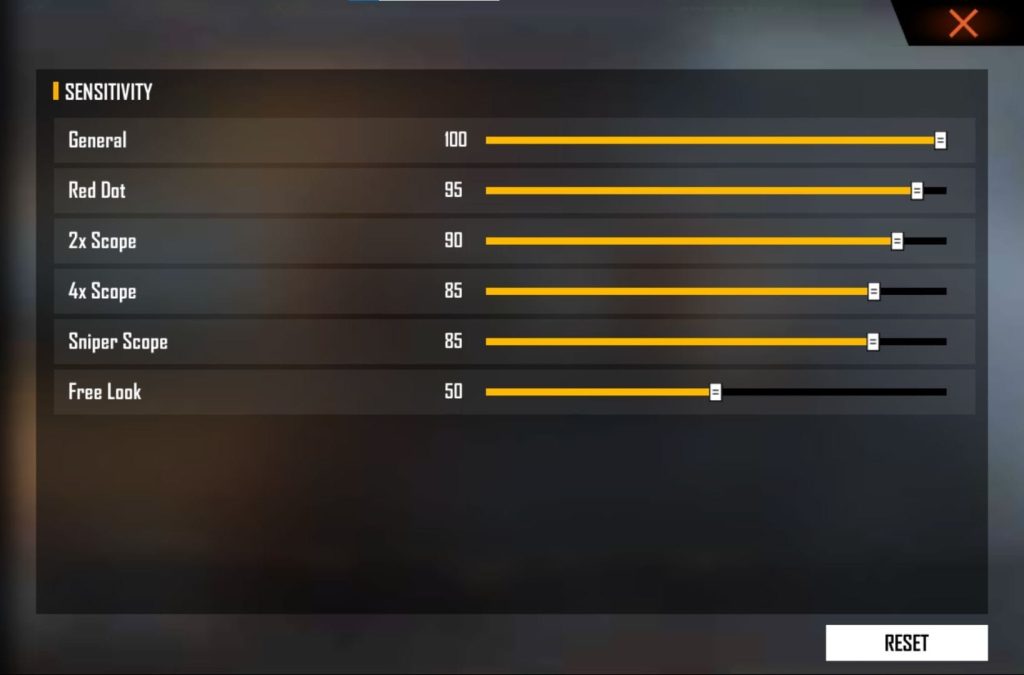 free fire red dot sensitivity settings Free Fire red dot sensitivity slider in settings