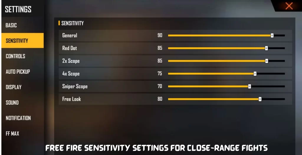 free fire sensitivity settings aggressive sensitivity Free Fire red dot scope sensitivity slider high