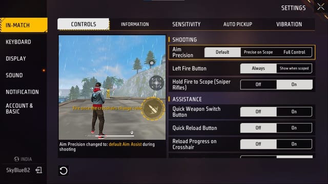 free fire sensitivity settings and gyro combo Free Fire training ground target practice