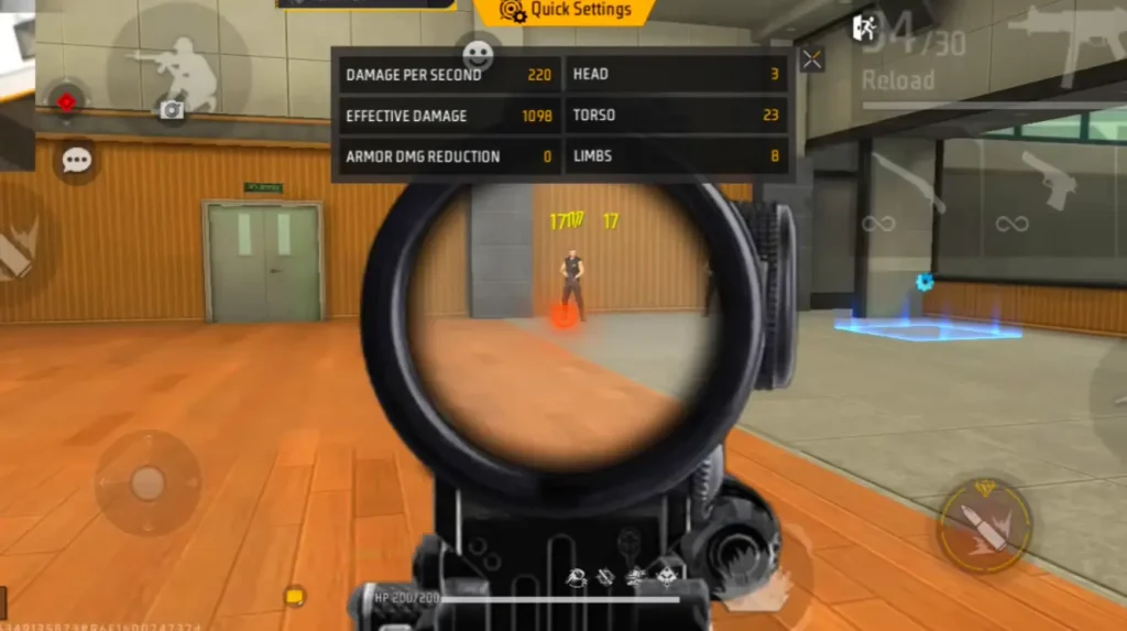 free fire sensitivity settings and touch combo Free Fire red dot scope aiming at head