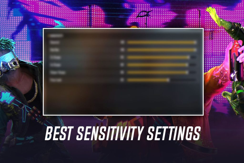 free fire sensitivity settings finder Free Fire general sensitivity slider close-up
