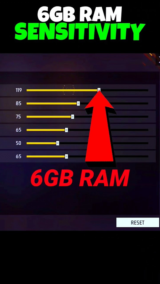 free fire sensitivity settings for 6gb ram Free Fire red dot sensitivity setting 75 screenshot