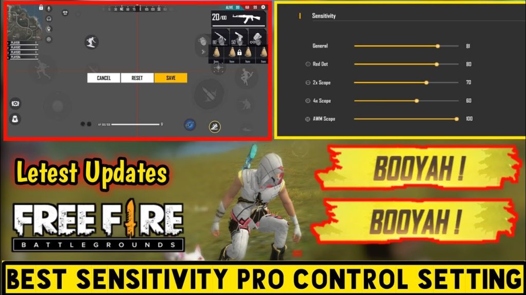 free fire sensitivity settings for ak47 Free Fire custom HUD fire button placement thumb