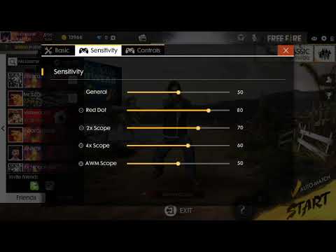 free fire sensitivity settings for asia server Free Fire export sensitivity settings code screenshot