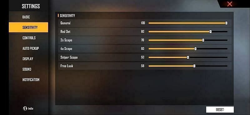 free fire sensitivity settings for auto headshot android Free Fire 2x scope sensitivity setting 70 Android