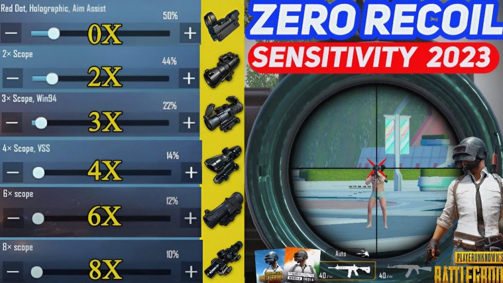 free fire sensitivity settings for awm Free Fire scope sensitivity settings menu with 4x slider highlighted