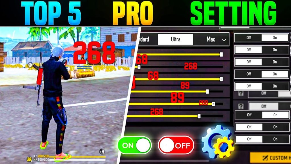 free fire sensitivity settings for fast turning Free Fire sensitivity menu reset button screenshot