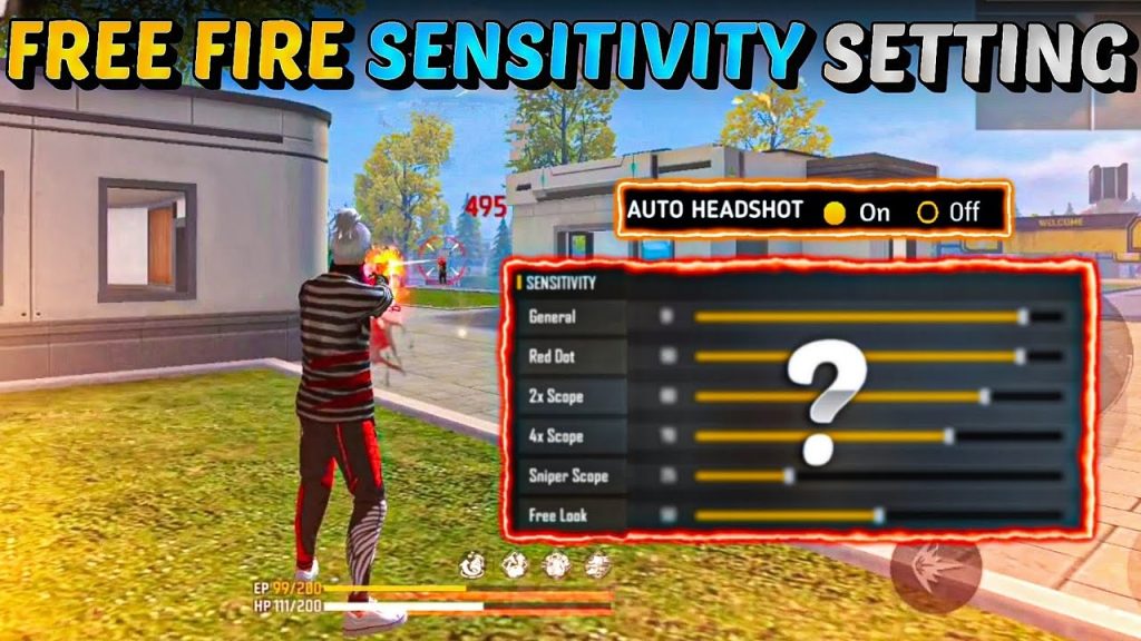 free fire sensitivity settings for hybrid style Free Fire training ground target practice screenshot