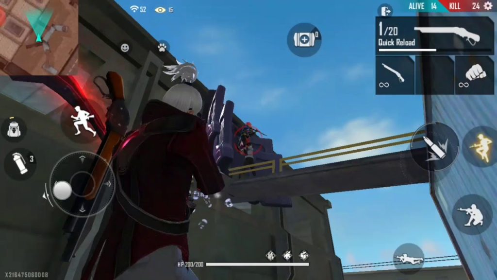 free fire sensitivity settings for m1887 Free Fire Training Ground with M1887 aiming at a target dummy