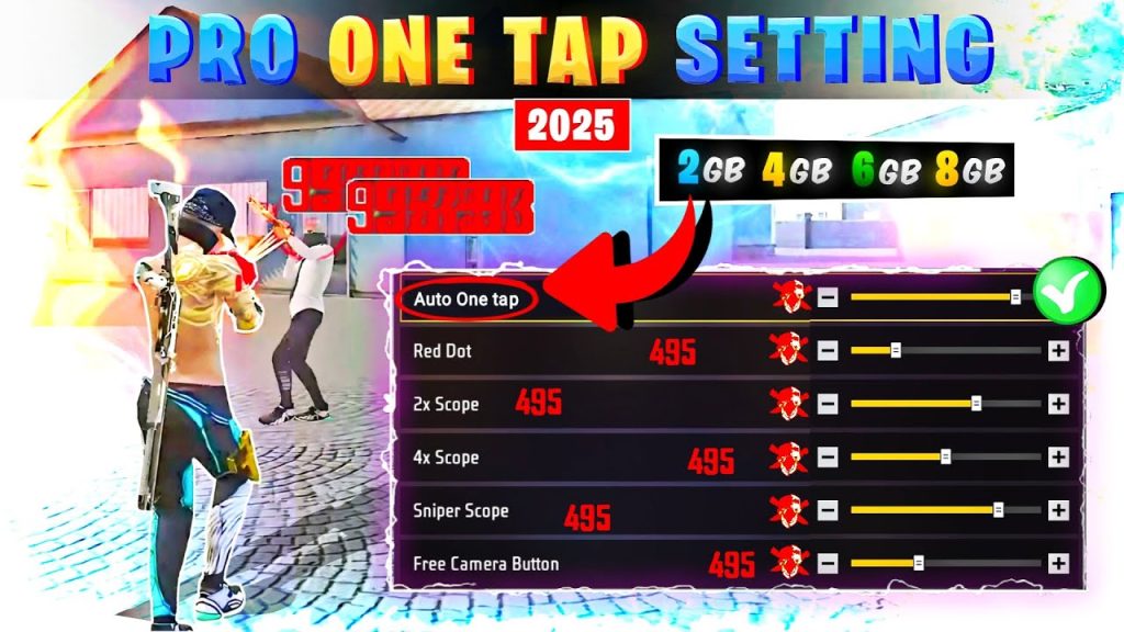 free fire sensitivity settings for one tap Free Fire advanced sensitivity settings ADS sliders