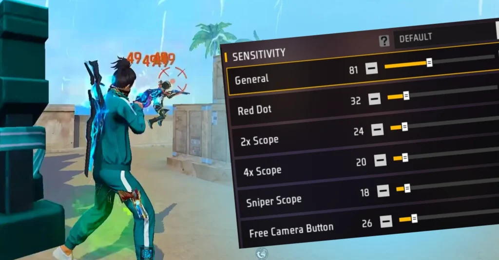 free fire sensitivity settings for one tap Free Fire training ground aiming at target one tap