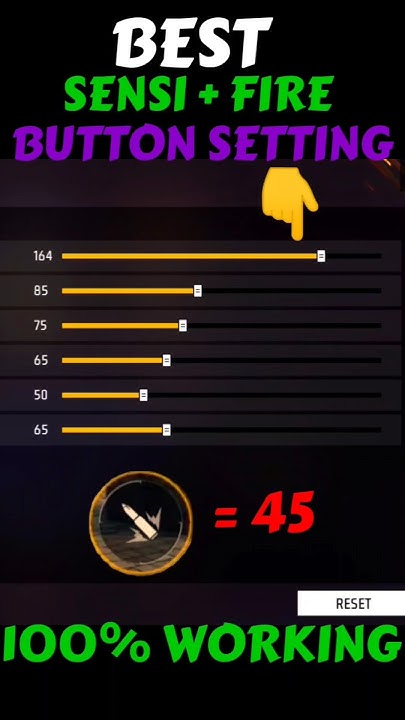 free fire sensitivity settings for qualifiers Free Fire reset sensitivity settings button in options