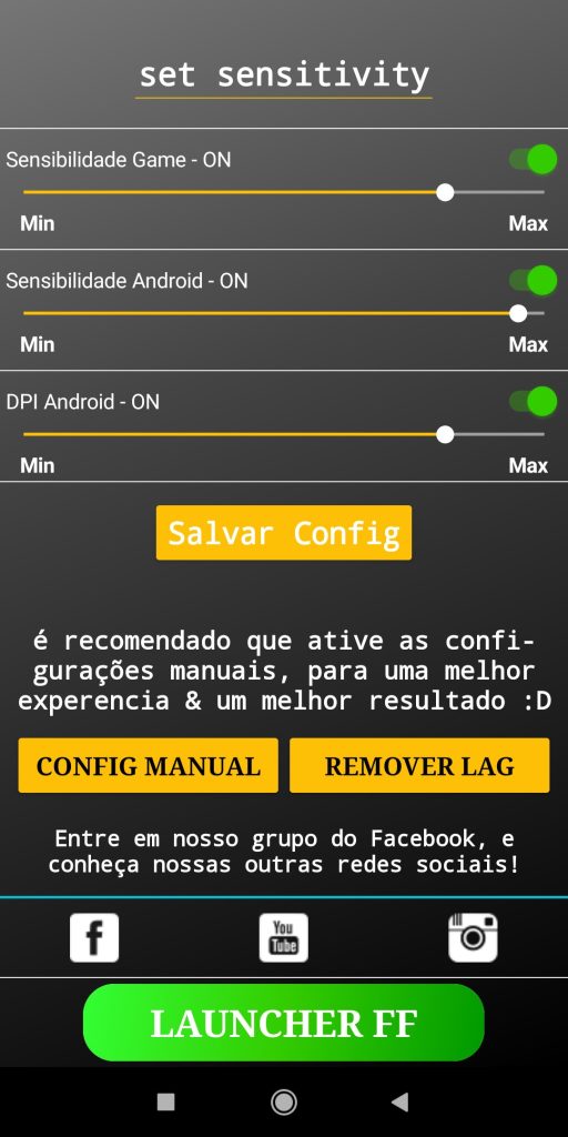 free fire sensitivity settings for qualifiers Free Fire sensitivity settings screen in-game menu mobile