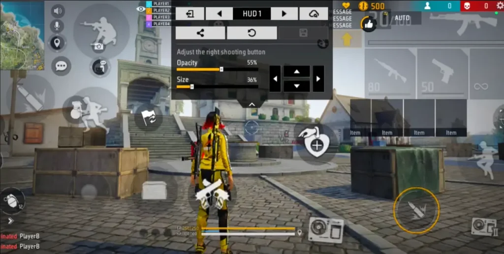 free fire sensitivity settings in brazil Free Fire sensitivity settings menu screenshot mobile