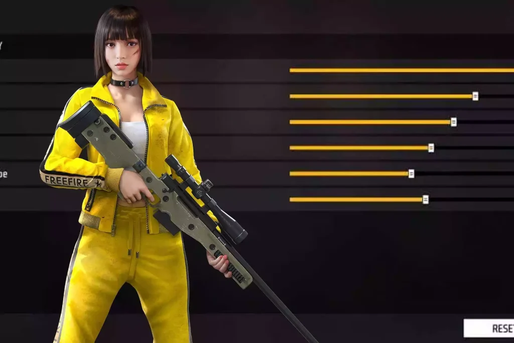 free fire sensitivity settings in philippines Free Fire training ground player shooting moving target