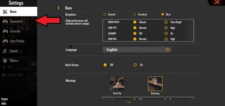 free fire sensitivity settings in vietnam Free Fire scope sensitivity settings sliders