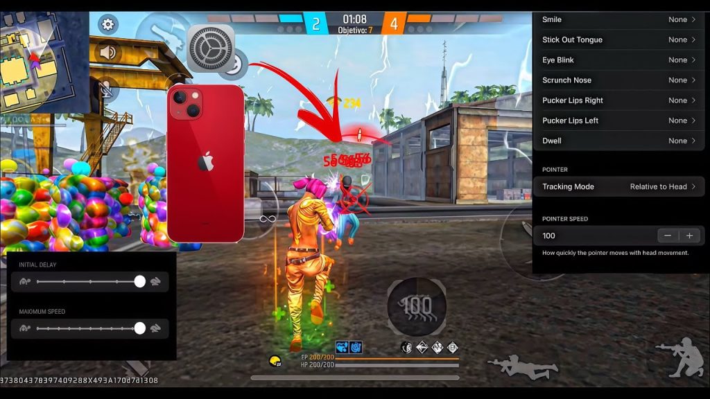 free fire sensitivity settings iphone Free Fire settings menu on iPhone screenshot