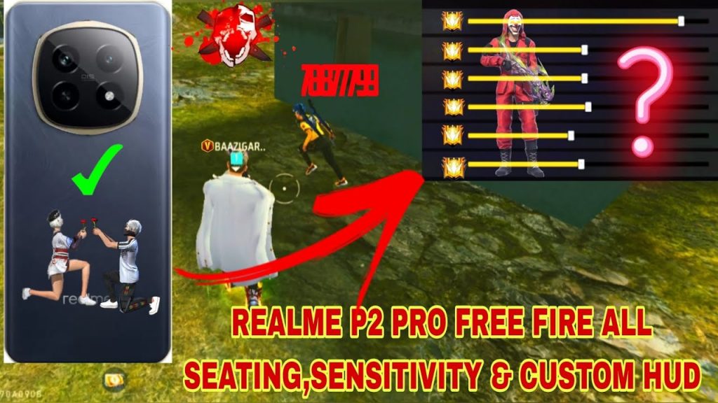 free fire sensitivity settings realme Free Fire custom sensitivity toggle on Realme screenshot