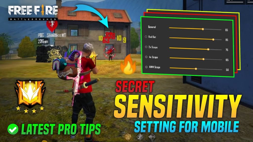 Free Fire sensitivity settings simulator web interface on phone