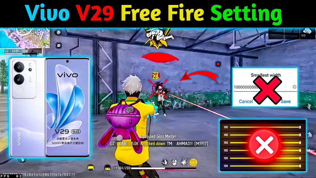free fire sensitivity settings vivo Free Fire sensitivity slider example Vivo phone display