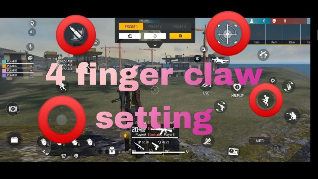 free fire sensitivity settings with 4 finger claw Free Fire general sensitivity settings menu slider