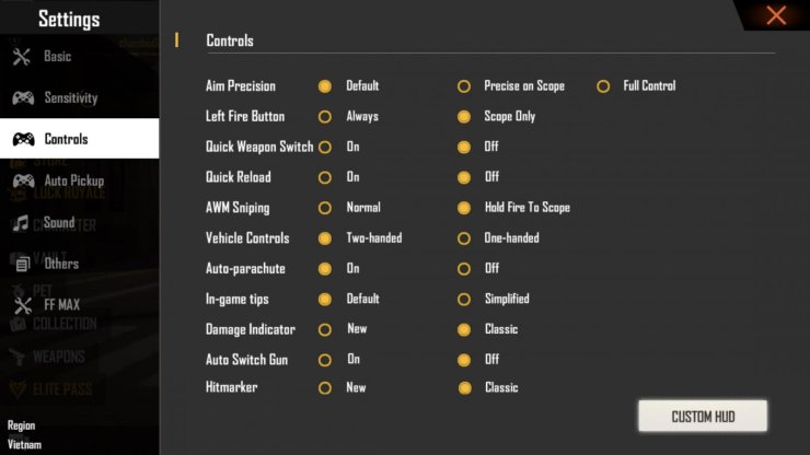 free fire sensitivity settings with 4 finger claw Free Fire scope sensitivity settings dropdown options