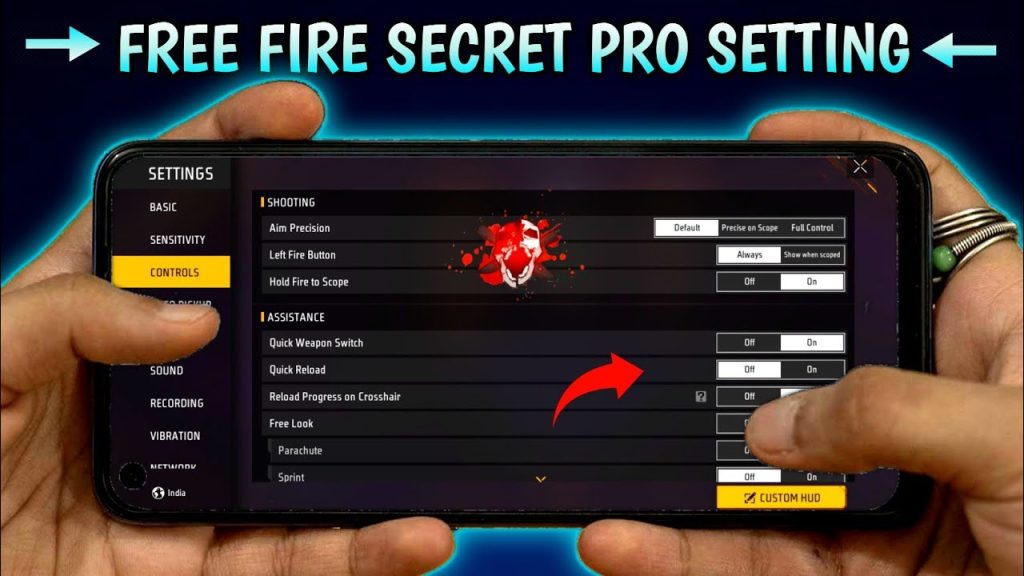 free fire sensitivity settings with game booster Game booster custom performance settings Free Fire
