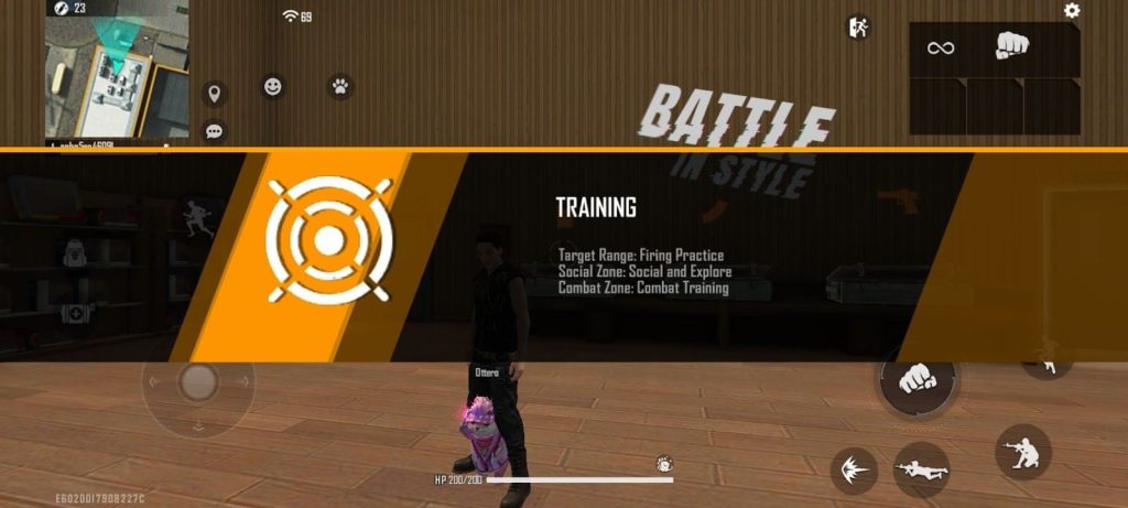 grandmaster free fire sensitivity settings Free Fire practice mode shooting range target board