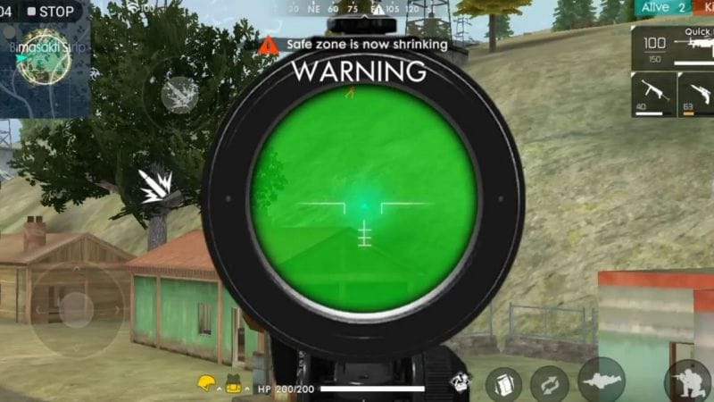 how to practice free fire sensitivity settings Free Fire scope sensitivity testing with AWM on distant target
