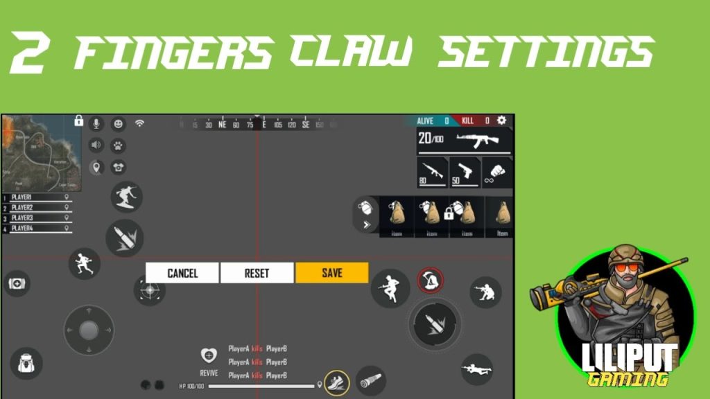 how to use claw with free fire sensitivity settings Free Fire training ground practice claw grip