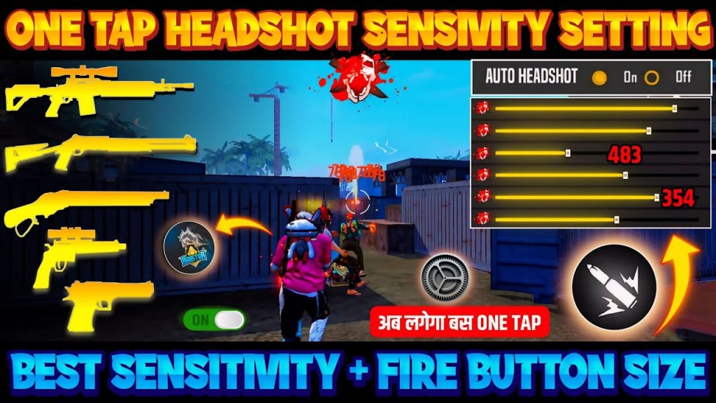 latest free fire sensitivity settings for one tap Free Fire sensitivity settings DPI 1000 slider screenshot