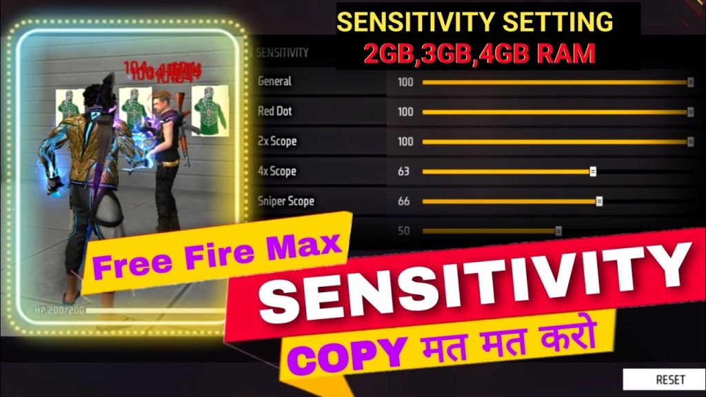sync free fire sensitivity settings Free Fire training ground testing sensitivity