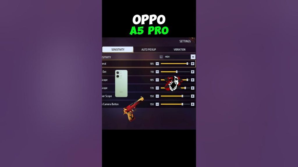 best free fire sensitivity settings for oppo Oppo Game Space touch optimization settings Free Fire