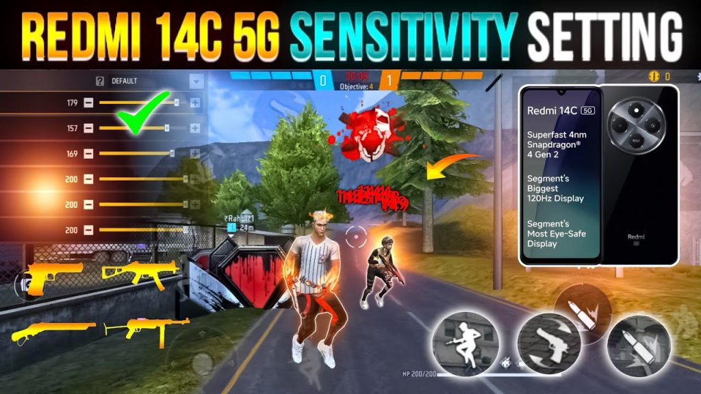 best free fire sensitivity settings for redmi Free Fire gyroscope settings on Redmi phone
