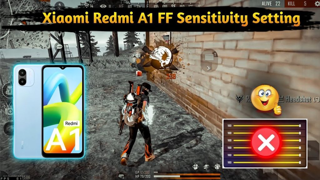 best free fire sensitivity settings for redmi Free Fire Redmi sensitivity settings menu screenshot