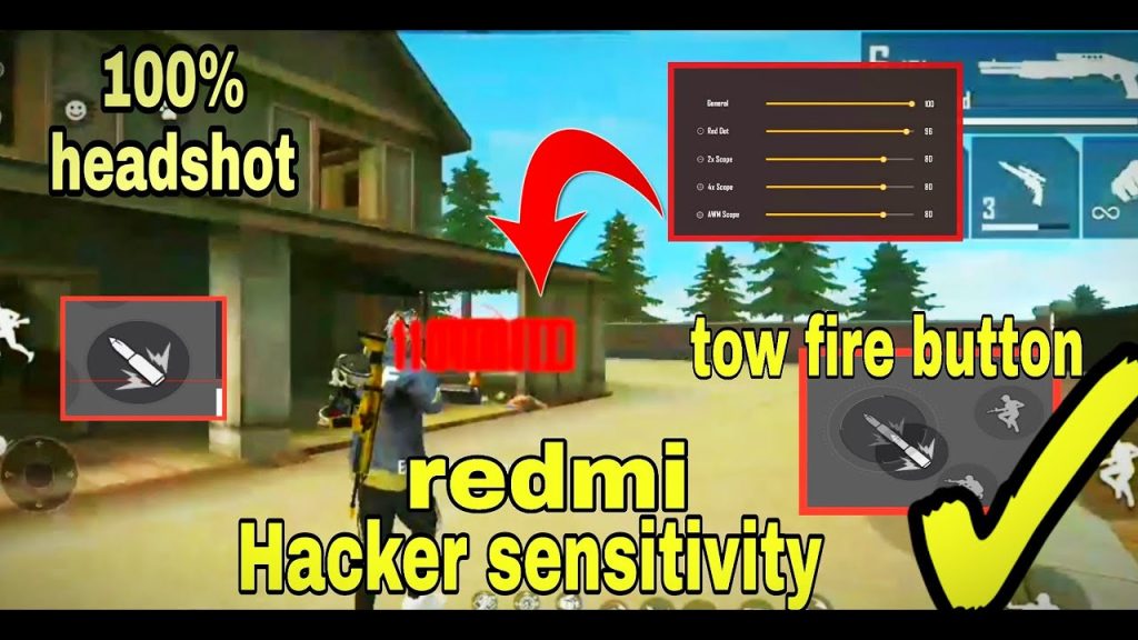 best free fire sensitivity settings for redmi Free Fire training ground aiming practice Redmi