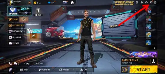 best free fire sensitivity settings Free Fire default sensitivity settings screen