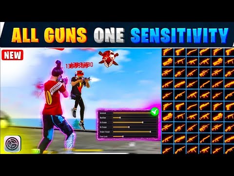 clone free fire sensitivity settings Two Free Fire devices side by side showing sensitivity sliders