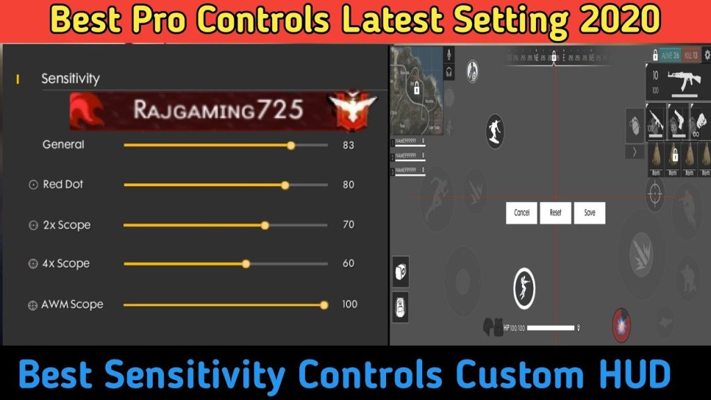free fire custom sensitivity settings Free Fire general sensitivity slider adjustment