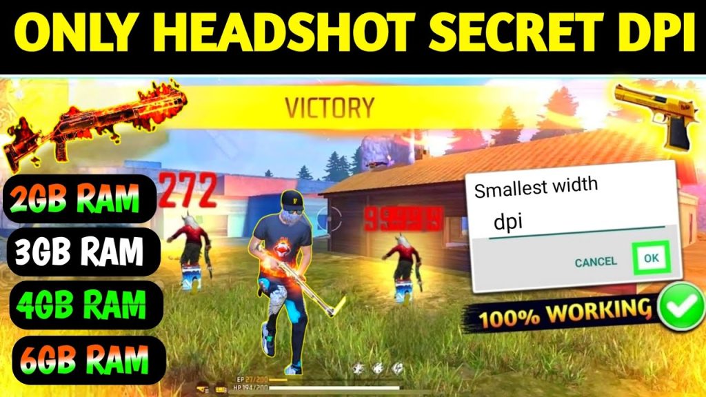 free fire dpi 500 sensitivity settings Free Fire training ground dummy aiming with crosshair