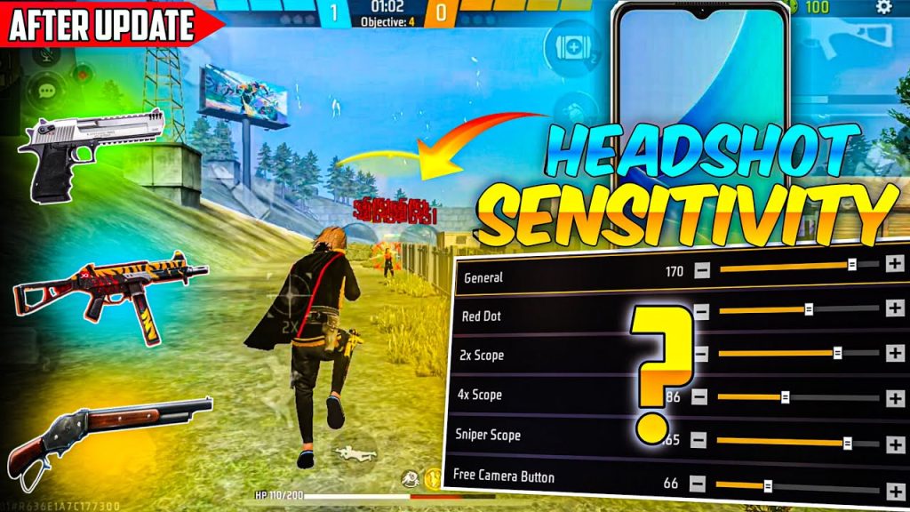 free fire max sensitivity settings for one tap Free Fire Max settings menu screenshot mobile