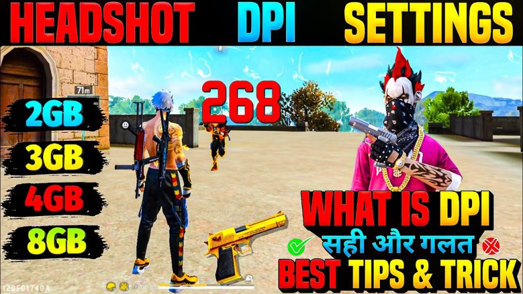 free fire sensitivity settings and dpi combo Free Fire DPI settings in game launcher screenshot