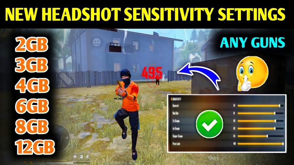 free fire sensitivity settings and headshot combo Free Fire gameplay headshot kill feed on mobile