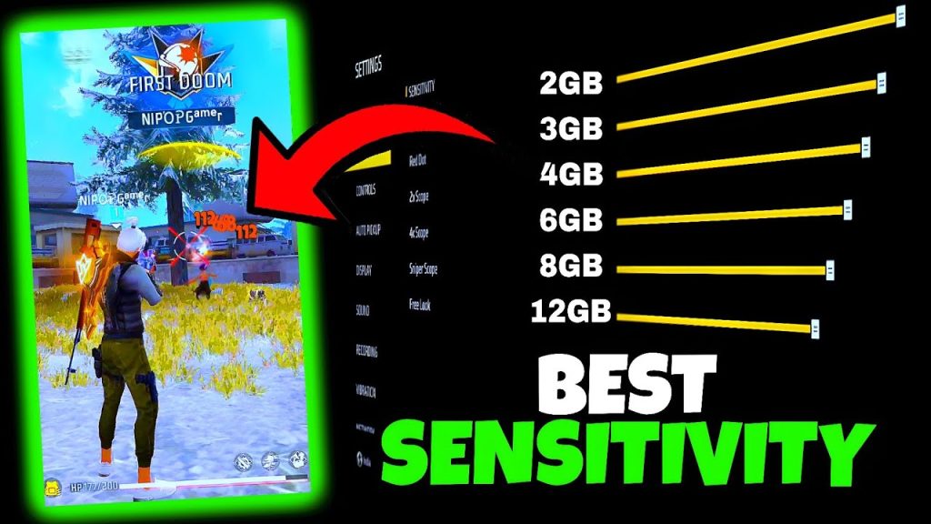 free fire sensitivity settings for 12gb ram Free Fire gyroscope sensitivity setting on phone