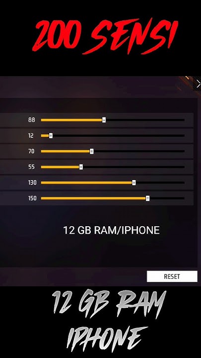 free fire sensitivity settings for 12gb ram Free Fire sensitivity settings menu screenshot phone